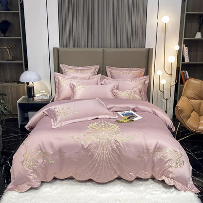 ALDO Linens & Bedding > Bedding > Duvet Covers Victorian Royal Style Luxury Duvet Egyptian Cotton Embroidery Cotton 4 Pic Bedding Set