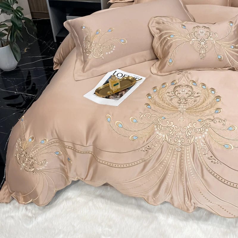 ALDO Linens & Bedding > Bedding > Duvet Covers Victorian Royal Style Luxury Duvet Egyptian Cotton Embroidery Cotton 4 Pic Bedding Set