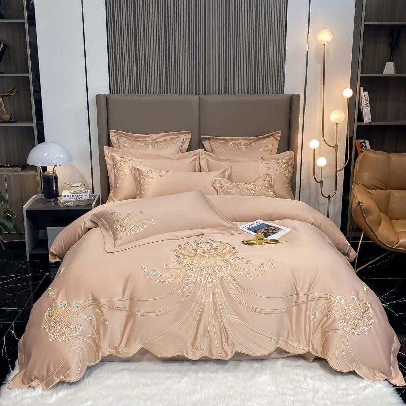 ALDO Linens & Bedding > Bedding > Duvet Covers Victorian Royal Style Luxury Duvet Egyptian Cotton Embroidery Cotton 4 Pic Bedding Set