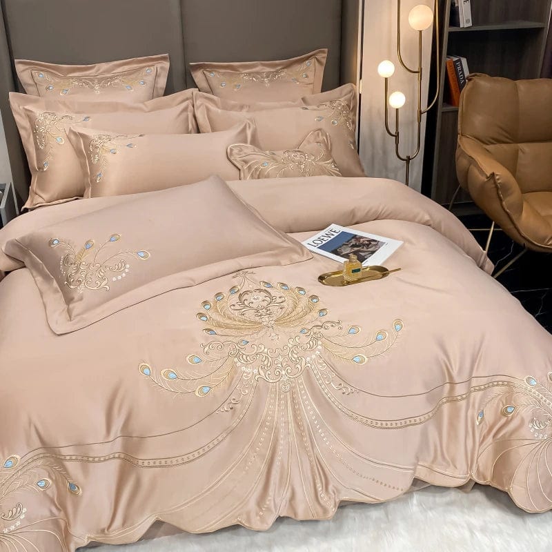 ALDO Linens & Bedding > Bedding > Duvet Covers Victorian Royal Style Luxury Duvet Egyptian Cotton Embroidery Cotton 4 Pic Bedding Set