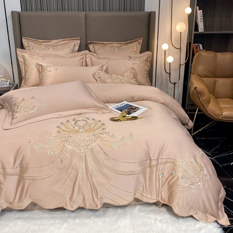 ALDO Linens & Bedding > Bedding > Duvet Covers Victorian Royal Style Luxury Duvet Egyptian Cotton Embroidery Cotton 4 Pic Bedding Set