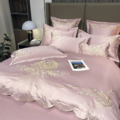 ALDO Linens & Bedding > Bedding > Duvet Covers Victorian Royal Style Luxury Duvet Egyptian Cotton Embroidery Cotton 4 Pic Bedding Set