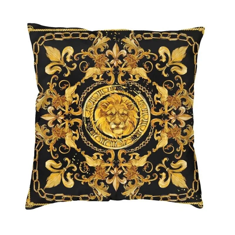 ALDO Linens & Bedding > Bedding > Pillowcases & Shams Versace Style Golden Lion with Damask Ornament Luxury Velvet Pillowcases