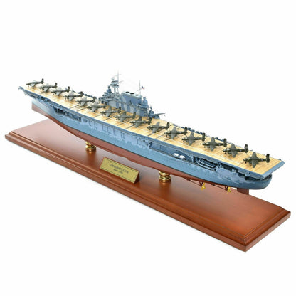 ALDO Military Ships Models US Navy Aircraft Carrier USS Hornet CV-8  Wood Model Military Ship Assembled