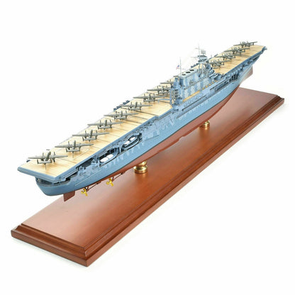 ALDO Military Ships Models US Navy Aircraft Carrier USS Hornet CV-8  Wood Model Military Ship Assembled