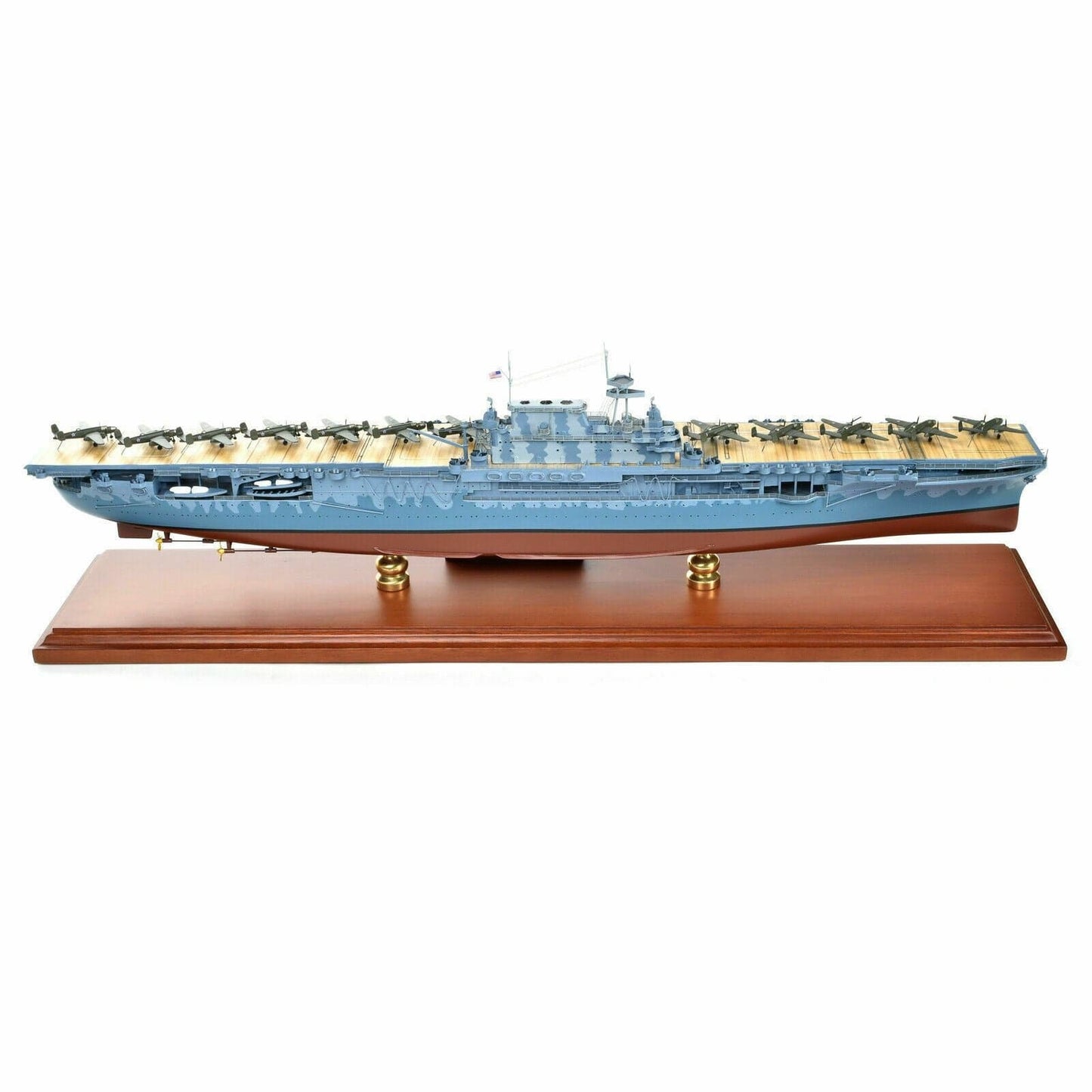 ALDO Military Ships Models US Navy Aircraft Carrier USS Hornet CV-8  Wood Model Military Ship Assembled