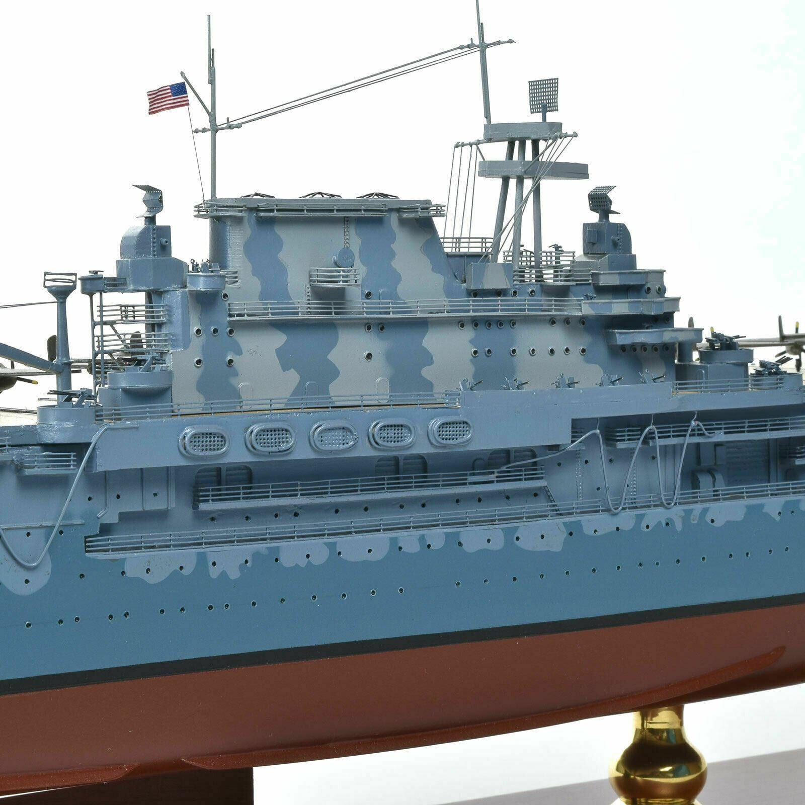 ALDO Military Ships Models US Navy Aircraft Carrier USS Hornet CV-8  Wood Model Military Ship Assembled