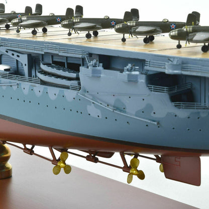 ALDO Military Ships Models US Navy Aircraft Carrier USS Hornet CV-8  Wood Model Military Ship Assembled