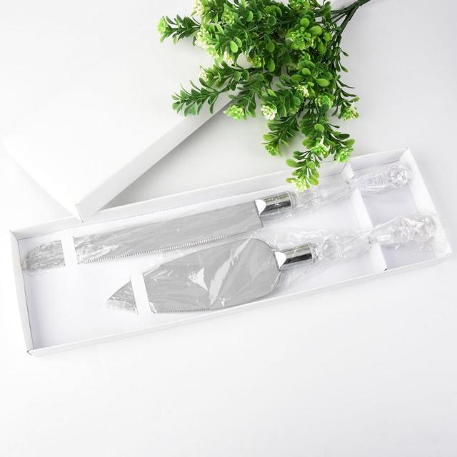 ALDO Party & Celebration > Party Supplies > Party Favors > Wedding Favors New / Stainless steel / knife 13.2 inch long Shavel 10.8 inch long Eligant Laxury Bride and Groom  Bridal Customisable Cake Knife and Shovel Set