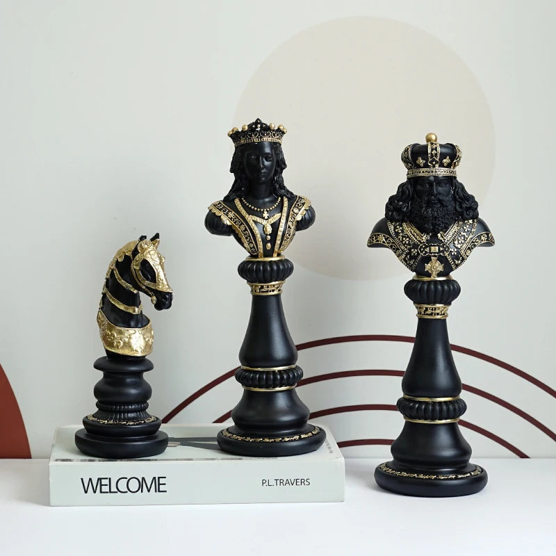 ALDO Party & Celebration > Party Supplies > Party Games Chess Decoration Collection Statues of Black and White King Knight and  Queen