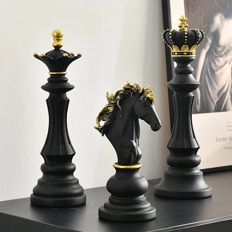 ALDO Party & Celebration > Party Supplies > Party Games Chess Decoration Collection Statues of Black and White King Knight and  Queen