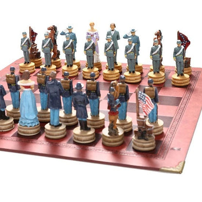 ALDO Party & Celebration > Party Supplies > Party Games Collectible Hand-Painted 32 Pcs Chess Set American Civil War  Please.Please Choose your Chessboard