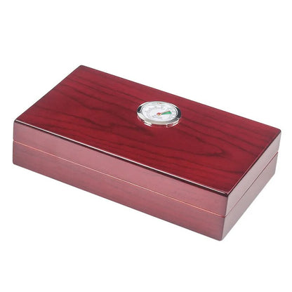 ALDO Smoking Accessories > Ashtrays Cigar Case Cuban Humidor 4pcs Portable Cigar Travel Meter Baked Lacquer Double Layer Cedar Wood