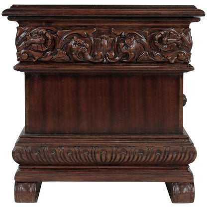 ALDO Tables > Accent Tables Antique Hand-Carved Mahogany Sculptural Coffee Table