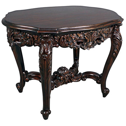 ALDO Tables > Accent Tables Brown Cofee Tea Table Hand Carved Mahogany Antique Replica Furniture By Louis XV