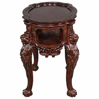 ALDO Tables > Accent Tables Brown Cofee Tea Table With Storage Compartment Hand Ccarved Mahogany Antique Replica Furniture By Lord Thomas Samford Raffles