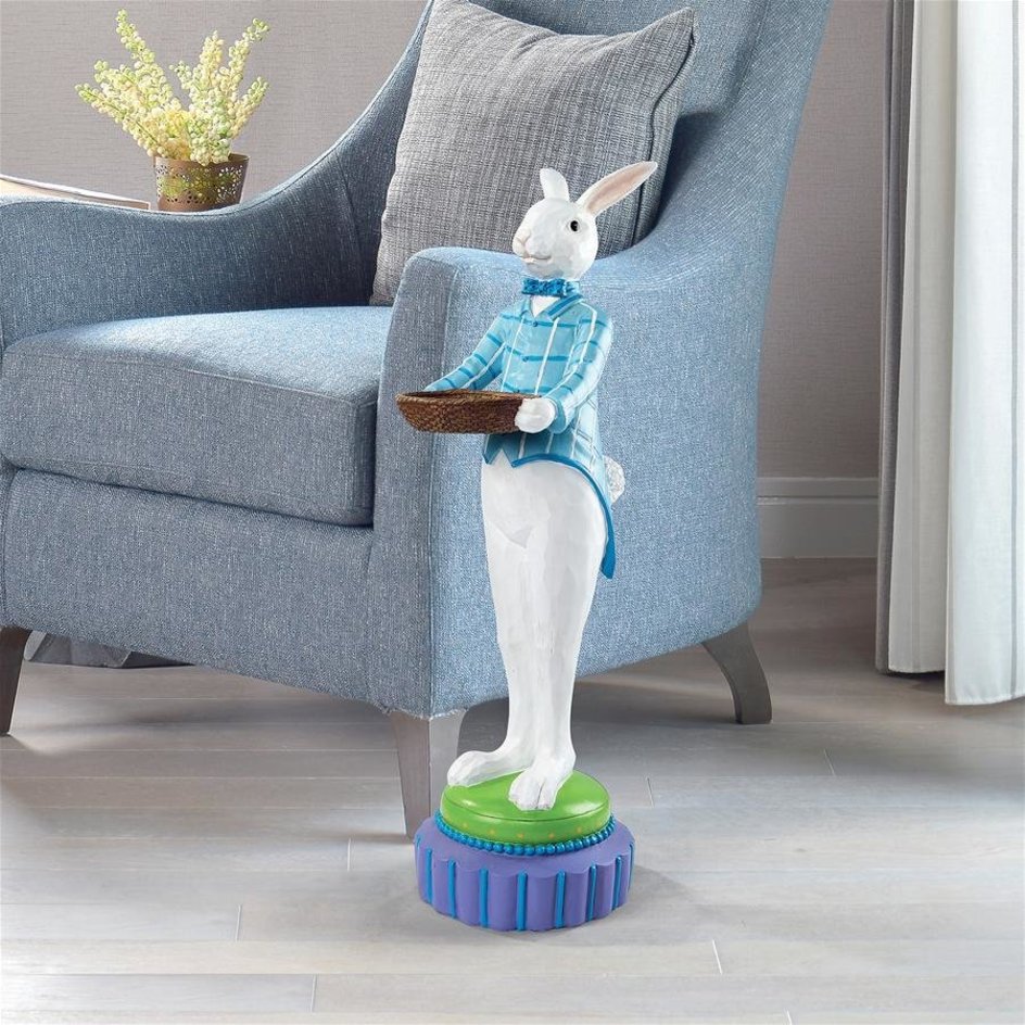 ALDO Tables > Accent Tables Easter Bunny Rabbit Butler Statue Sculptural Table