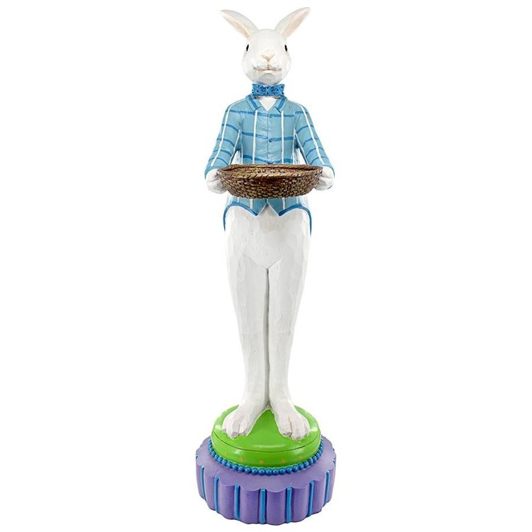 ALDO Tables > Accent Tables Easter Bunny Rabbit Butler Statue Sculptural Table