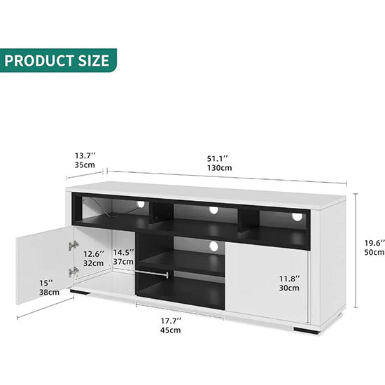 ALDO Tables > Accent Tables Modern Elegant TV Stand Tables With StorageCabinets and LED Lights